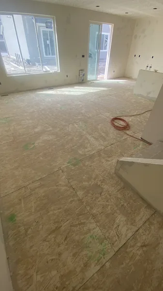 Preparation includes the room perimeter as well as its open center.