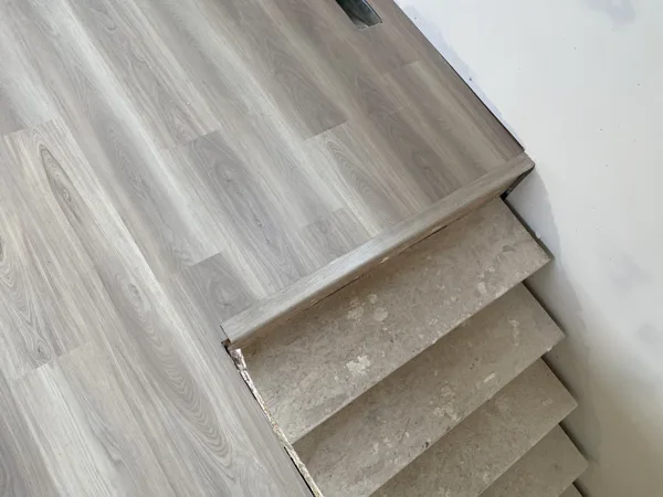 The finished stair treads and edges at Ivory Ridge.