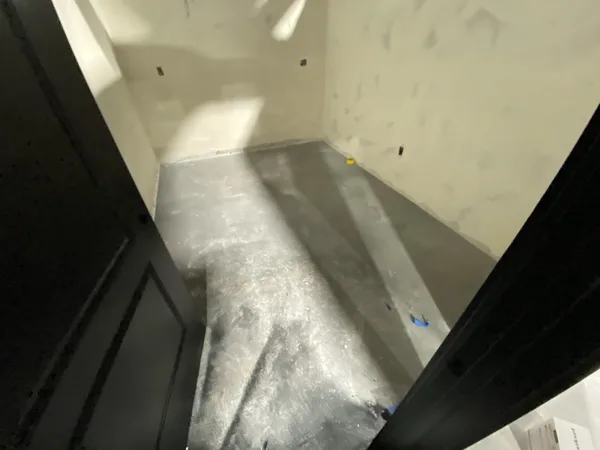 A view of the LVP installation work, finished areas or flooring details at The Beauty Stop.